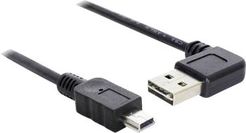 Delock #####USB-Kabel USB 2.0 #####USB-A Stecker, #####USB-Mini-B Stecker 1.00 m čierna pozlátené kontakty, UL certifiká