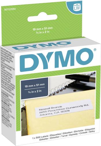 DYMO etikety v roli  11355 S0722550 19 x 51 mm papier  biela 500 ks permanentné univerzálne etikety