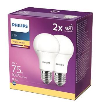 Philips LED 11-75W, E27 2700 K, 2 ks (929001234422)