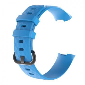 Fitbit Charge 3 / 4 Silicone Diamond (Small) remienok, Blue (SFI008C06)