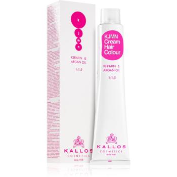 Kallos KJMN Cream Hair Colour Keratin & Argan Oil farba na vlasy s keratínom a argánovým olejom odtieň Light Brown 5.0 100 ml