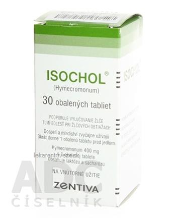 ISOCHOL tbl obd 400 mg (fľ. skl. hnedá) 1x30 ks