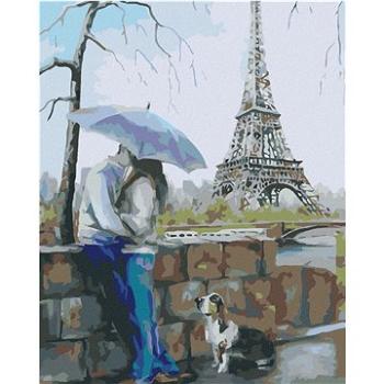Maľovanie podľa čísel – Milenci so psíkom pri Eiffelovke (HRAmal01130nad)
