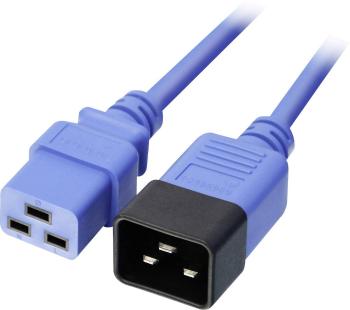 LINDY napájací predlžovací kábel [1x IEC C20 zástrčka 16 A - 1x IEC C19 zásuvka 16 A] 1.00 m modrá