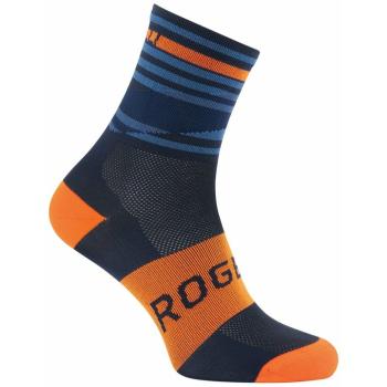 Dizajnové funkčnou ponožky Rogelli STRIPE, oranžovo-modré 007.205 M (36-39)
