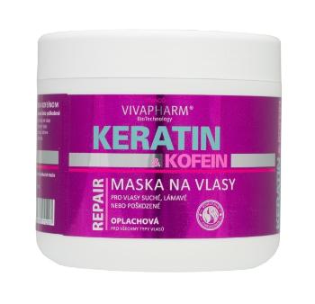 Vivapharm Keratínová maska na vlasy s kofeínom - oplachová 600 ml