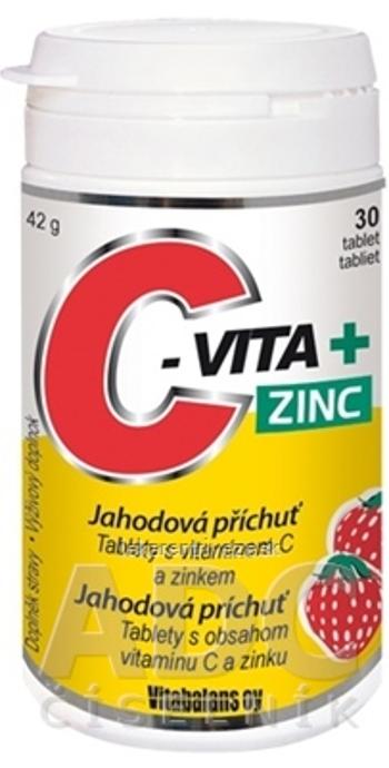 Vitabalans C-VITA + ZINC tbl (jahodová príchuť) 1x30 ks