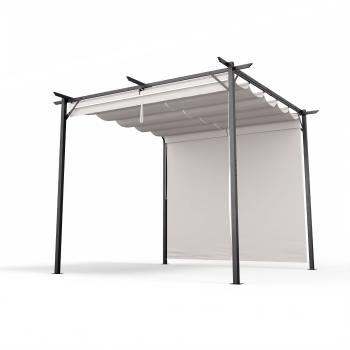 Blumfeldt Pantheon Robust, pergola, 3 x 3 m, s bočnými roletami, práškovo lakovaná oceľ odolná voči poveternostným vplyvom