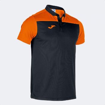 HOBBY II SHORT SLEEVE POLO BLACK ORANGE XS