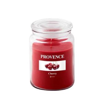 Provence Vonná sviečka v skle PROVENCE 95 hodín čerešňa