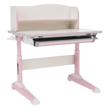 Rastúci písací stôl, ružová/biela, ALAMO RP1, rozbalený tovar