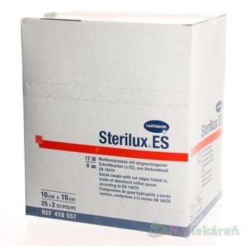 Sterilux Gáza kompresný sterilní 10 x 10cm 8vrs. 25 x 2 ks