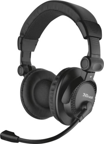 Trust Como headset k PC jack 3,5 mm káblový cez uši čierna