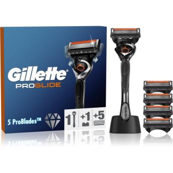 Gillette ProGlide holiaci strojček so stojančekom + náhradné hlavice 4 ks