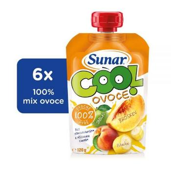 6x SUNAR Cool ovoce Broskev-Banán-Jablko (120 g) - ovocný příkrm