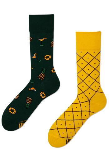 Zeleno-žlté ponožky Pineapples