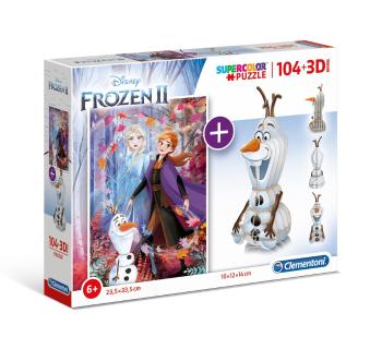 Clementoni puzzle model 104+3D Frozen2