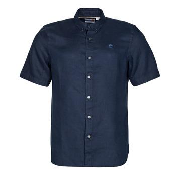 Timberland  Košele s krátkym rukávom SS Mill River Linen Shirt Slim  Námornícka modrá