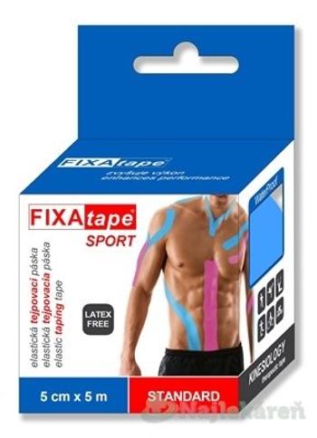 FIXAtape tejpovacia páska SPORT kinesiologická, elastická, telová, 5cmx5m 1ks