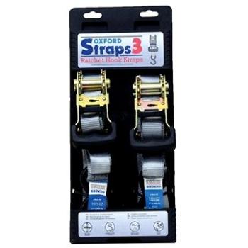 OXFORD Popruhy Straps 3 nastaviteľné a zosilnené (sivé, šírka 25 mm) (M006-146)