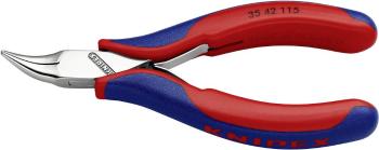 Knipex 35 42 115 SB pre elektroniku a jemnú mechaniku ploché ihlové kliešte 45 ° zahnuté 115 mm