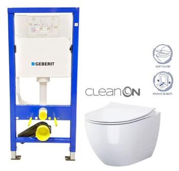 GEBERIT DuofixBasic bez tlačidla + WC CERSANIT ZEN CLEANON + SEDADLO 458.103.00.1 X HA1