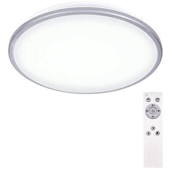 Solight LED stropné svetlo Silver, okrúhle, 24 W, 1800 lm, stmievateľné, diaľkové ovládanie (WO761)