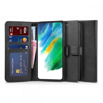 Tech-Protect Wallet knižkové puzdro na Samsung Galaxy S21 FE, čierne