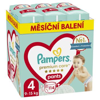 PAMPERS Premium Care veľ. 4 plienkové nohavičky 9-15 kg 114 ks