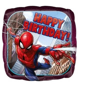 Balón fóliový 43 cm – Spiderman Happy birthday (26635346641)