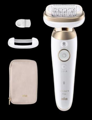 BRAUN Silk·épil 9 Flex, Epilátor 9-011 3D, Biely/Zlatý