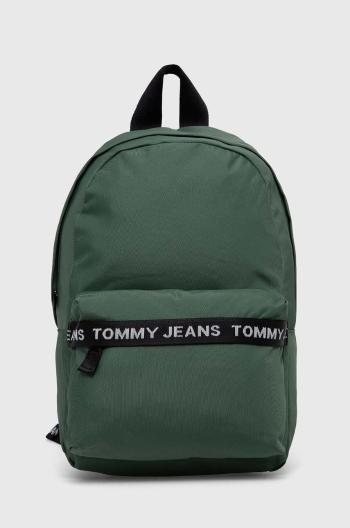 Ruksak Tommy Jeans pánsky, zelená farba, veľký, s potlačou