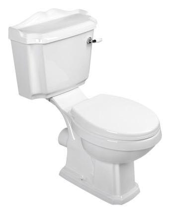 AQUALINE - ANTIK WC kombi + PP WC sedátko, biela AK107-01