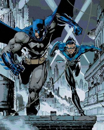 Zuty Maľovanie podľa čísiel Batman a Nightwing