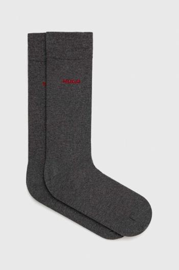 Ponožky HUGO pánske, šedá farba