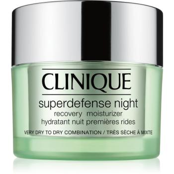 Clinique Superdefense™ Night Recovery Moisturizer nočný hydratačný krém proti prvým známkam starnutia pleti 50 ml