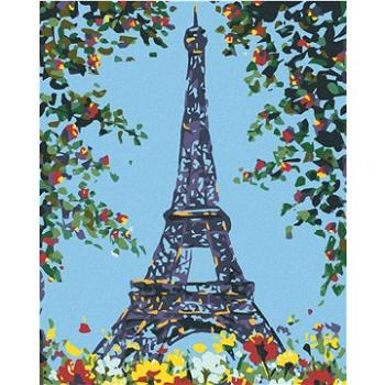 Maľovanie podľa čísel - Kvetinová Eiffelova vež (HRAbz33184nad)