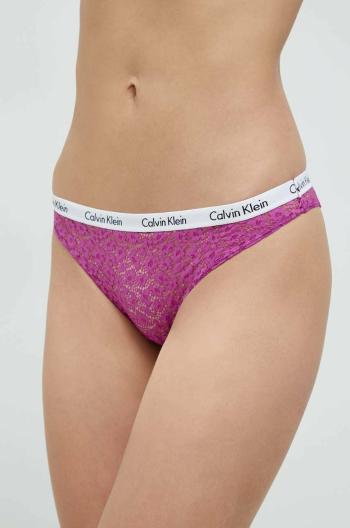 Brazílske nohavičky Calvin Klein Underwear zelená farba,