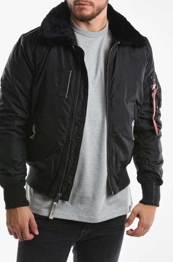 Bunda Alpha Industries Injector III 143104 03 pánska, čierna farba, prechodná