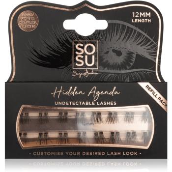 SOSU Cosmetics Hidden Agenda Undetectable Lashes trsové nalepovacie mihalnice bez uzlíka 12 mm
