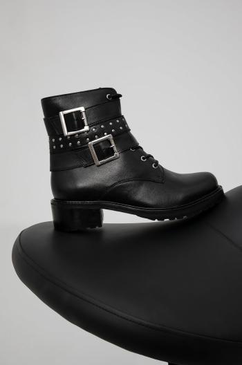 Kožené členkové topánky Answear Lab dámske, čierna farba, na podpätku