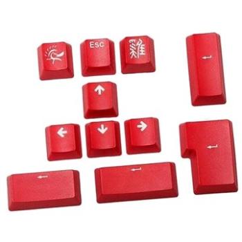 Ducky PBT Double-Shot Keycap Set, červené, 11 klávesov (DKSA11-USPDRNWO1)