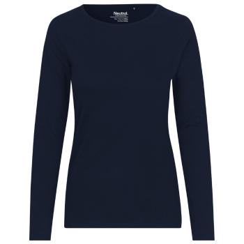 Neutral Dámske tričko s dlhým rukávom z organickej Fairtrade bavlny - Námornícka modrá | XXL