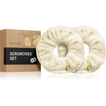 BrushArt Home Salon Towel scrunchie gumičky do vlasov Cream (2 ks)