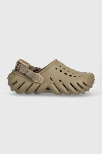 Šľapky Crocs Echo Clog hnedá farba, 207937