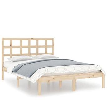 Rám postele masívne drevo 140 × 190 cm, 3105450