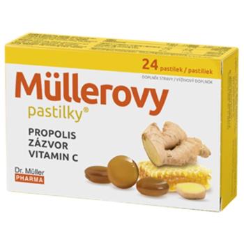 Dr. Müller Müllerove Pastilky PROPOLIS ZÁZVOR Vitamín C 24 ks