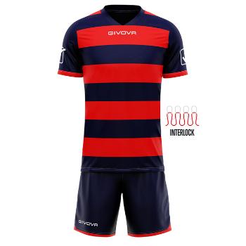 KIT RUGBY BLU/ROSSO Tg. M
