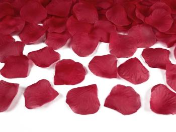 PartyDeco Lupene ruží - tmavo červené 100 ks