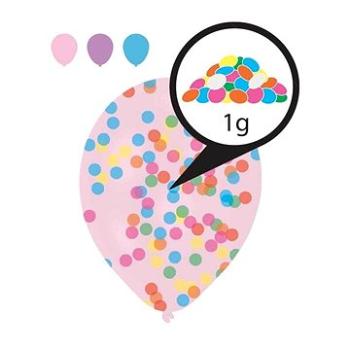 Balóniky naplnené konfetami, mix farieb, 6 ks (0194099019217)